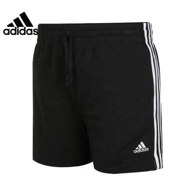 阿迪达斯(adidas)23夏新款运动裤跑步训练健身瑜伽裤子透气棉质休闲五分裤 GM5523/经典黑