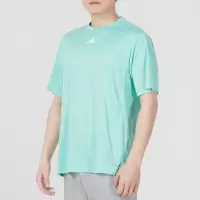 阿迪达斯(adidas) 23夏新款运动服跑步健身训练半袖透气快干圆领休闲t恤衫 IB7918/薄荷绿