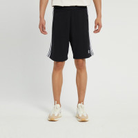 阿迪达斯 (adidas)三叶草短裤男裤 2023夏季新款跑步训练运动服宽松透气五分裤休闲裤 IA6351 黑色
