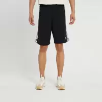 阿迪达斯 (adidas)三叶草短裤男裤 2023夏季新款跑步训练运动服宽松透气五分裤休闲裤 IA6351 黑色