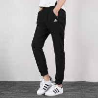 阿迪达斯(adidas)女裤子 23夏新款运动裤跑步训练健身卫裤快干透气休闲束脚长裤 DY8698/黑色