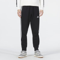 阿迪达斯 (adidas)男裤 23夏季新款运动裤跑步健身训练透气宽松时尚休闲裤针织长裤 HA4337 黑色