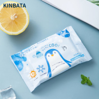 kinbata清凉湿巾擦脸清洁消乏湿巾纸学生夏季降温纸巾便携式12枚/包*2包装