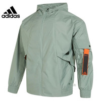 阿迪达斯 (adidas)2023夏季男子运动休闲夹克外套IC6732-银灰绿