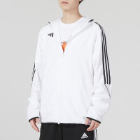 阿迪达斯 (adidas)外套男装 2023夏季新款宽松舒适透气运动服休闲防风上衣梭织夹克 HZ9068 白色
