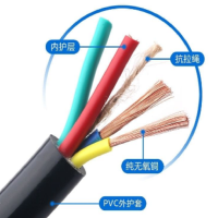 珠江 电缆护套线 电源线延长护套线 4X6平方