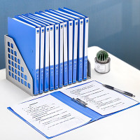 得力(deli) 文件夹a4资料夹强力夹夹板长押夹 5301丨蓝色单夹-1个装