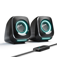 飞利浦电脑音响 蓝牙音箱游戏电竞小音响电脑台式机手机桌面USB多媒体SPA710 一套装