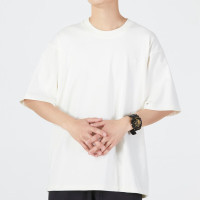 阿迪达斯 (adidas2022新款运动服短袖宽松透气舒适休闲上衣圆领T恤衫 HD2747 米色