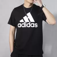阿迪达斯 (adidas) 23春夏新款运动服健身训练潮流时尚透气圆领短袖T恤 GK9120 黑色