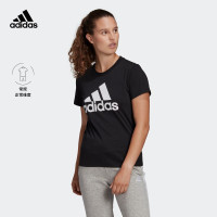 阿迪达斯 (adidas)023夏季新款运动服柔软舒适透气休闲上衣圆领短袖 GL0722/黑色