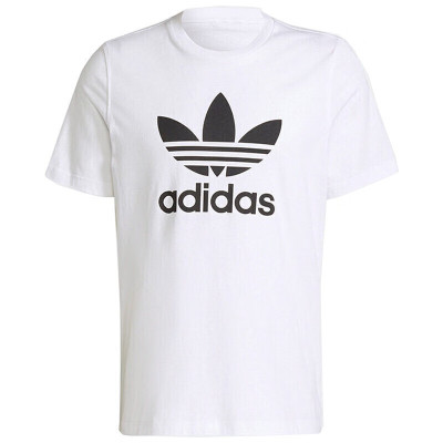 阿迪达斯 (adidas) 三叶草男装短袖t恤衫透气运动服 圆领宽松舒适训练休闲半袖纯棉上衣 H06644/白色
