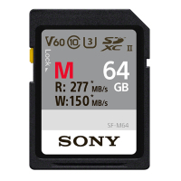 索尼内存卡 64GB SD存储卡 SF-M64/T2 M系列 读速277MB/s 一个装