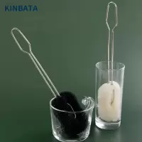 kinbata洗杯刷蜂窝海绵擦奶瓶刷长柄清洁刷茶渍杯刷