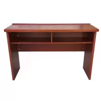 大嘉条形桌两人位胡桃色木皮120*40*75cm