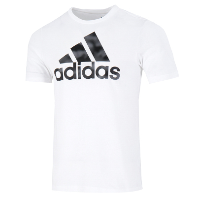 阿迪达斯 (adidas) 短袖T恤男 圆领宽松运动休闲半袖HL6930/白色