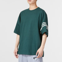 阿迪达斯 (adidas)2023年夏季训练健身休闲时尚简约百搭舒适运动服 三叶草短袖男T恤 HR5092/矿物绿