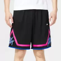 阿迪达斯 (adidas)男裤 2023夏季新款运动裤跑步健身训练休闲裤透气五分裤短裤 IN1710黑色/皇家蓝