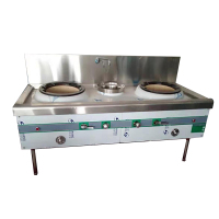 御厨 工程款节能猛火灶 油气两用 1800*850*950mm 34内径 250W*2 201不锈钢(台)