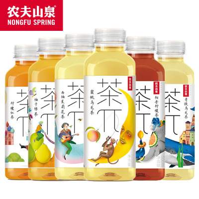 农夫山泉茶π蜜桃乌龙茶500ml*5瓶夏日饮料苏宁宜品推荐