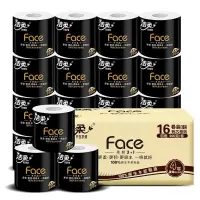 洁柔卫生卷纸(黑face有芯卷200克4层,16卷/箱)