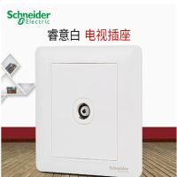 SchneiderElectric 86型有线电视插座面板 睿意白 A3E51TV 货期5-10天