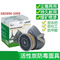 3600防毒面具油漆化工甲醛喷漆农药电焊kn95活性炭口罩(1套+10只滤毒盒)