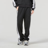 阿迪达斯 (adidas) 三叶草排扣侧开纽扣2023春季新款运动裤跑步卫裤保暖透气裤子休闲收口小脚裤 HY4259