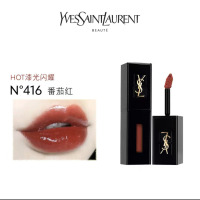 圣罗兰(YSL) 416杨树林唇釉唇彩黑管唇釉番茄色 黑管416#番茄红