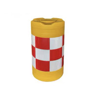 吹塑滚塑塑料隔离墩防撞桶围栏施工护栏 滚塑防撞桶黄色
