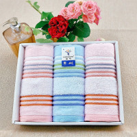 金号 毛巾ZL1702 风尚系列套盒 颜色随机 三条装