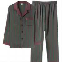 男士春秋款冰丝睡衣 款号ZE-5502