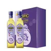 福临门 食用油 营养家亚麻籽油(礼盒装)750ml*2 十二星座瓶 中粮出品