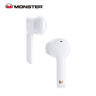 魔声 Monster Clarity550LT 无线拉蓝牙耳机 半入耳式运动音乐耳机 通话降噪 白色