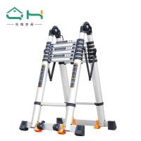 秋槐 T01 铝合金伸缩梯子人字梯 30步距4.4米 / 架