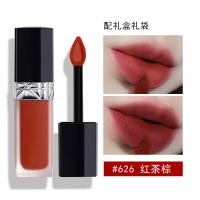 迪奥(Dior)烈焰蓝金持久哑光锁色黑管唇釉持妆口红 626 红茶棕