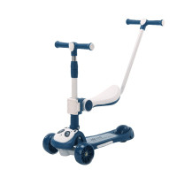 airud三合一儿童平衡滑板车HB-ASH07太空蓝[推把款]