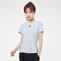 阿迪达斯 (adidas)快干女t恤 2023夏季新款运动服跑步透气圆领短袖清凉半袖休闲服 H20747/蓝色