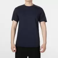 阿迪达斯(adidas)新款跑步训练健身运动服圆领休闲宽松上衣透气速干T恤 HC4228-传奇墨水蓝