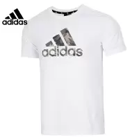阿迪达斯(Adidas)短袖男夏季新款运动服透气休闲圆领T恤HE7425