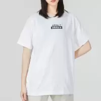 阿迪达斯 (adidas)短袖女三叶草TEE棉质圆领 透气t恤2023夏季跑步健身训练运动时尚舒适透气 H06773
