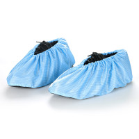 定制防静电鞋套 防静电防尘鞋套 软底点胶防滑鞋套无尘车间防尘防滑护脚套鞋套 一双装