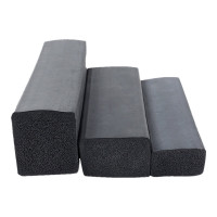 定制 防撞海绵 内径33mm壁厚43mm长1米 黑色 高密度橡胶海绵 一米装