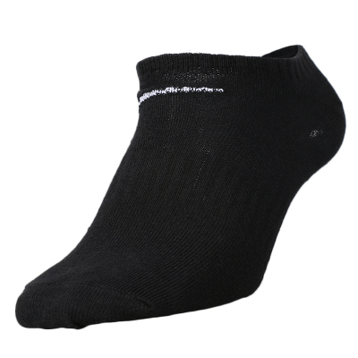 耐克(NIKE)男袜女袜新款三双装运动袜袜低帮透气船袜隐形袜子 SX7678-010