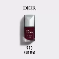 迪奥(Dior)指甲油炫亮持久滋养强韧打底显白美甲底油 970#深酒红色