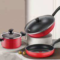 苏泊尔(SUPOR)锅具套装32cm炒锅26cm煎锅20cm汤锅火红点三件套TP1926Q