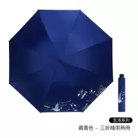 红叶(HONG Ye) 三折简约自动伞3628 藏青色