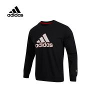 阿迪达斯 (adidas)卫衣男装 2023夏季新款运动服保暖宽松透气圆领长袖套头衫 HZ3023 黑色