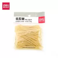 得力(deli) 3211 30g耐用橡皮筋/乳胶圈/橡皮圈/捆扎胶圈 2包/组 (SL)单位:组