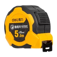 得力 DL270525鲁班尺自锁双面印刷(黄)5mx25mm